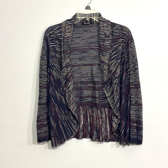 NIC+ZOE | Women’s Star Crossed Linen-Blend Ribbed Open Front Cardigan Sw… - Picture 2 of 13